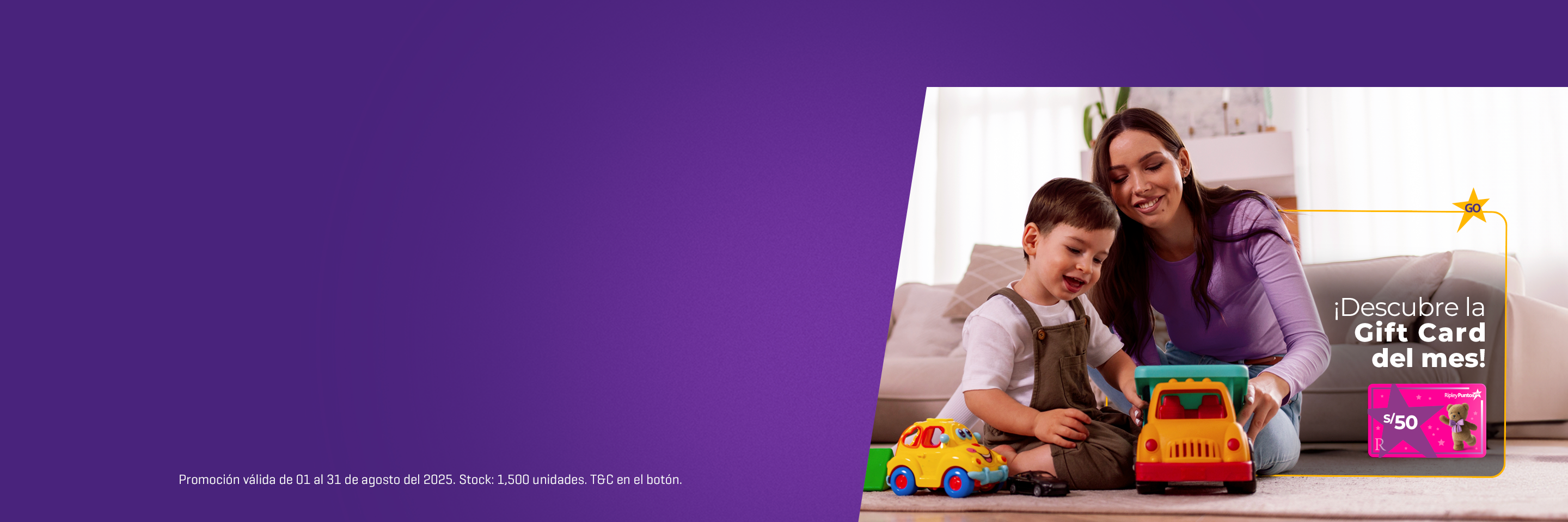Canjea una Gift Card de S/50